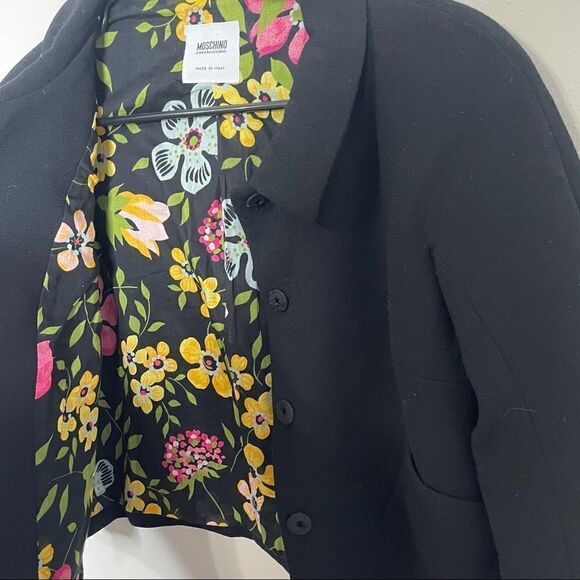 MOSCHINO Vintage Swing Crop Floral interior Jacket - Picture 9 of 13
